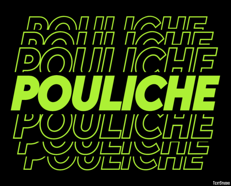 Pouliche Effet de texte