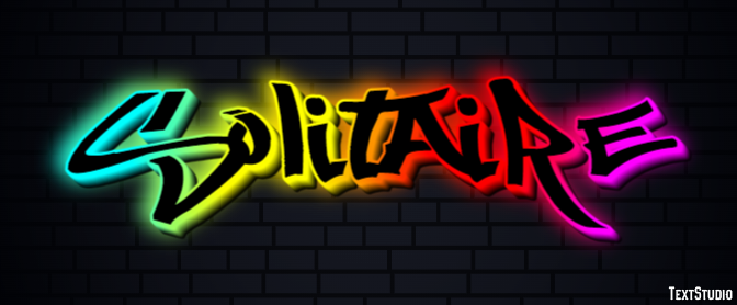 Solitaire Text effect