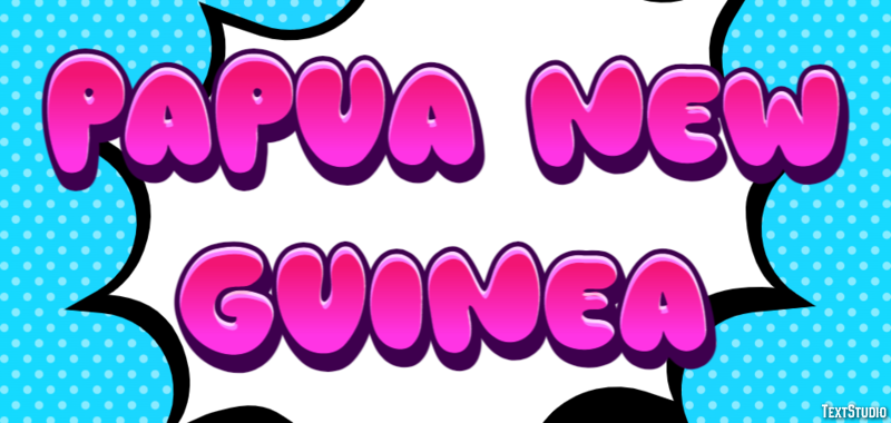 Papua New Guinea Text effect