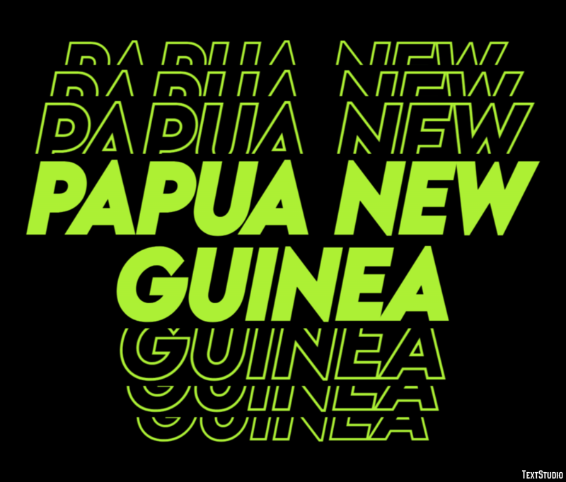 Papua New Guinea Text effect