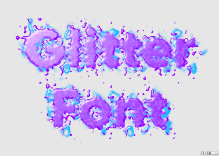 Glitter Font Texteffekt