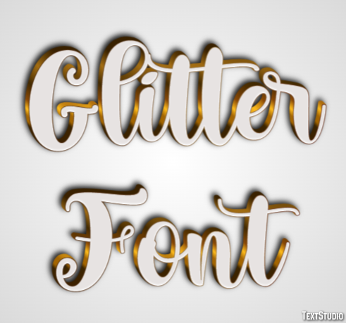 Glitter Font Texteffekt
