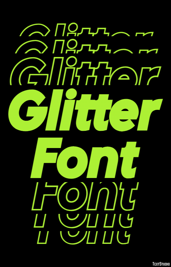 Glitter Font Texteffekt