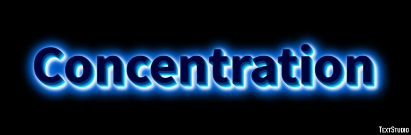 Concentration Texteffekt