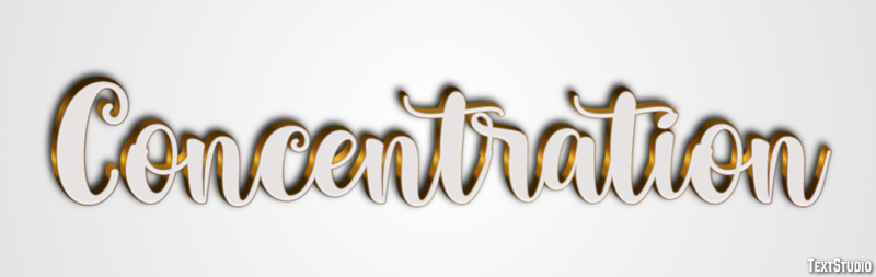 Concentration Texteffekt