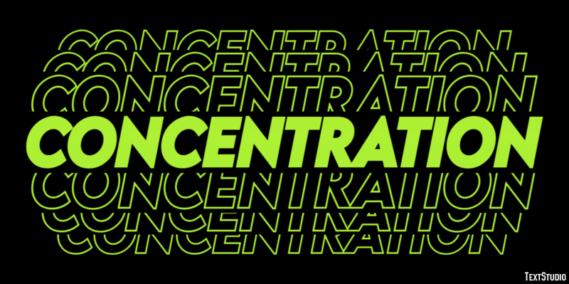 Concentration テキスト効果