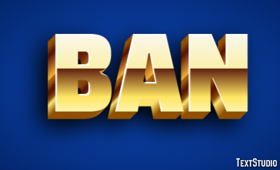 Ban Text effect