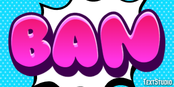 Ban Text effect