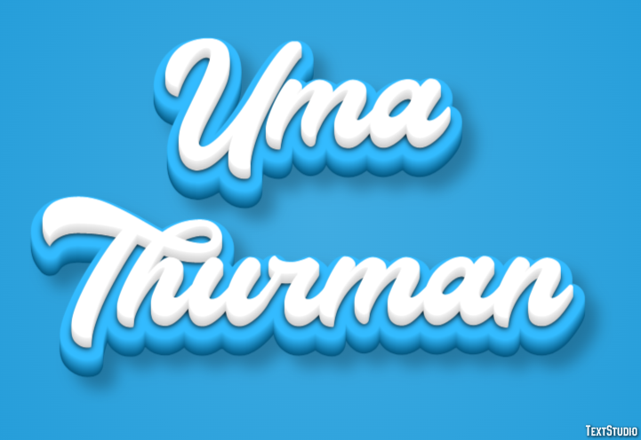 Uma Thurman Text Effect