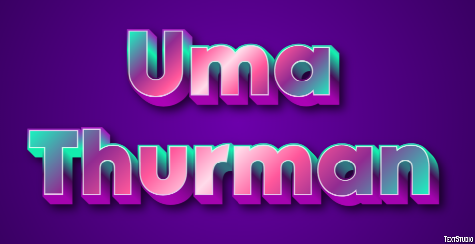 Uma Thurman Text Effect