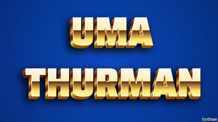 Uma Thurman Text Effect