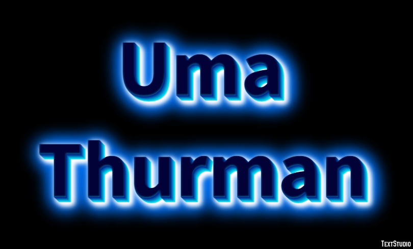 Uma Thurman Text Effect