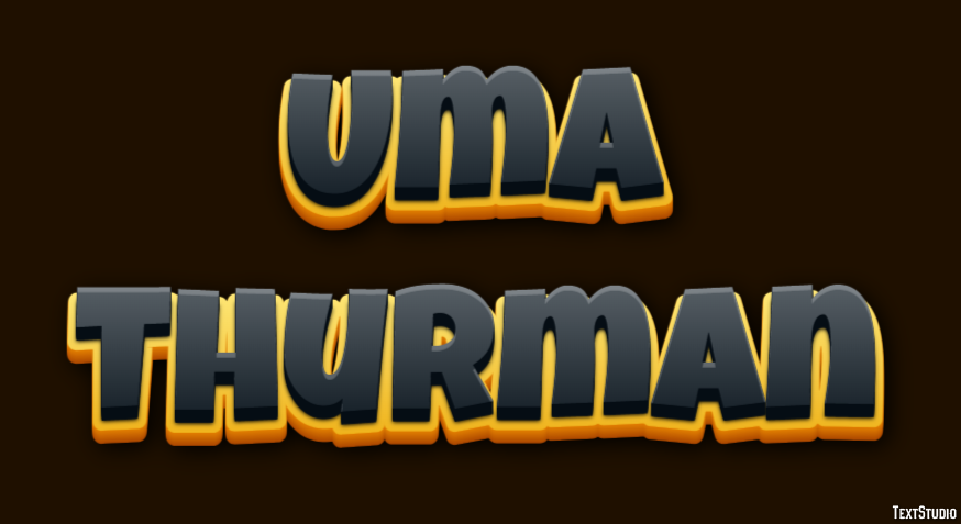 Uma Thurman Text Effect
