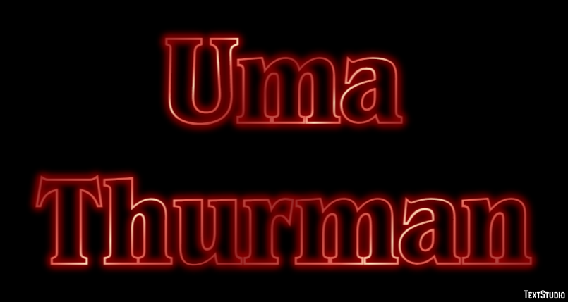 Uma Thurman Text Effect