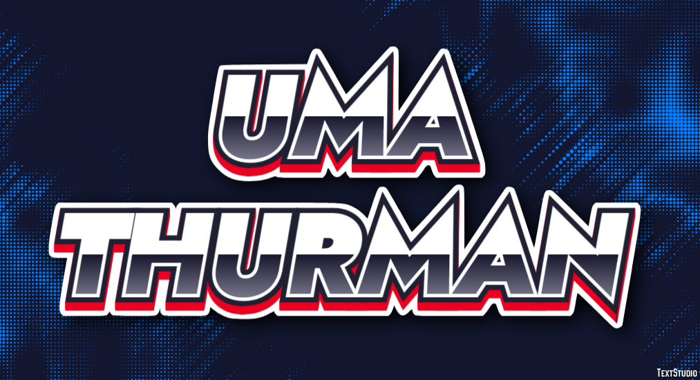 Uma Thurman Text Effect