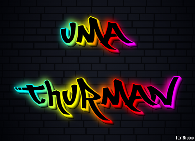 Uma Thurman Text Effect