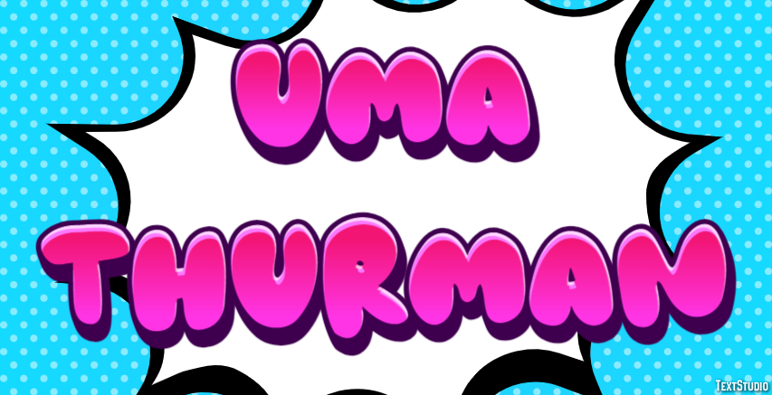 Uma Thurman Text Effect