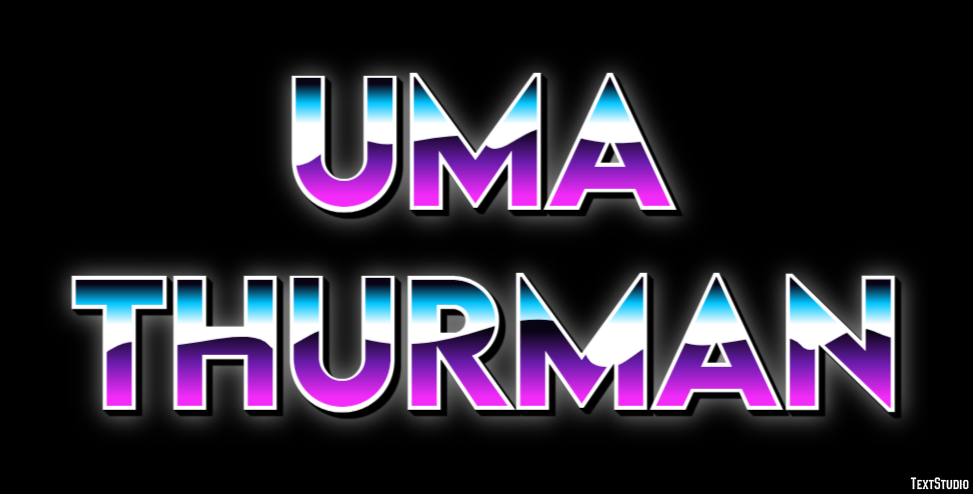 Uma Thurman Text Effect