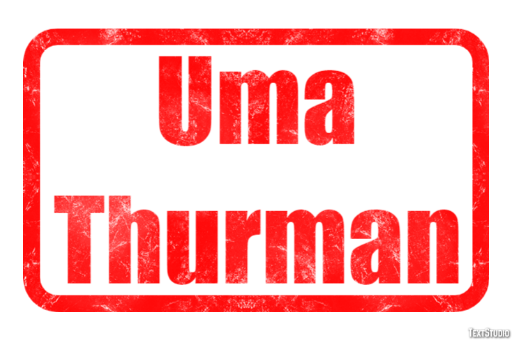 Uma Thurman Text Effect
