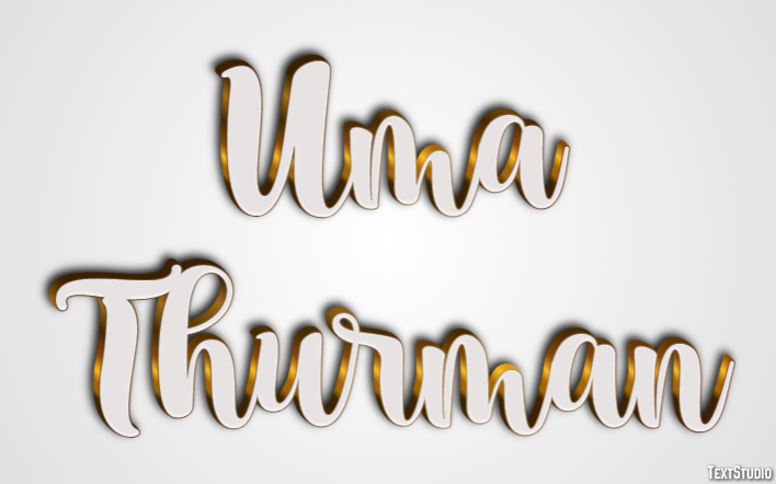 Uma Thurman Text Effect