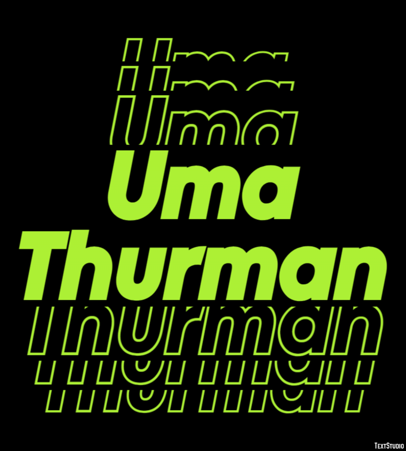 Uma Thurman Text Effect