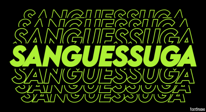 Sanguessuga Efeito de texto