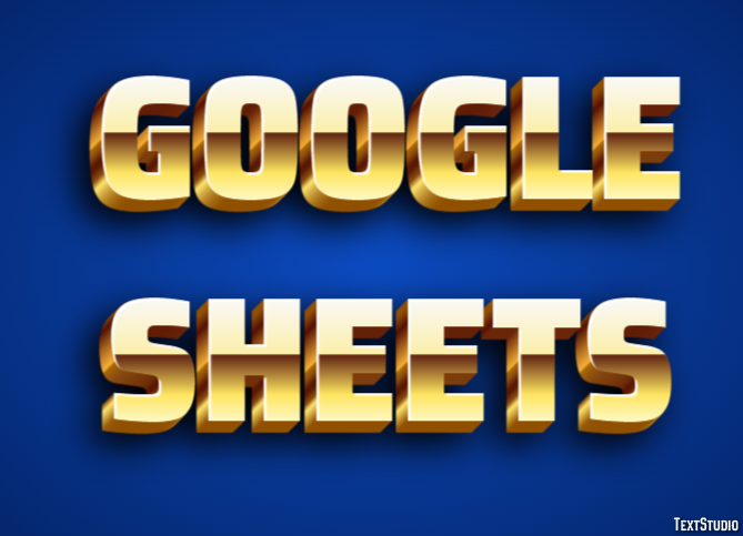 Google Sheets Efekt tekstowy
