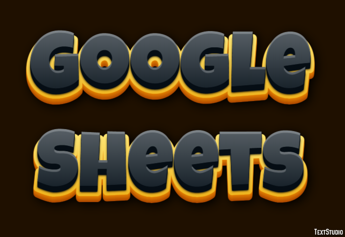 Google Sheets Efekt tekstowy