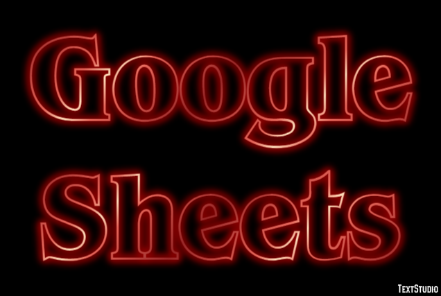 Google Sheets Efecto de Texto