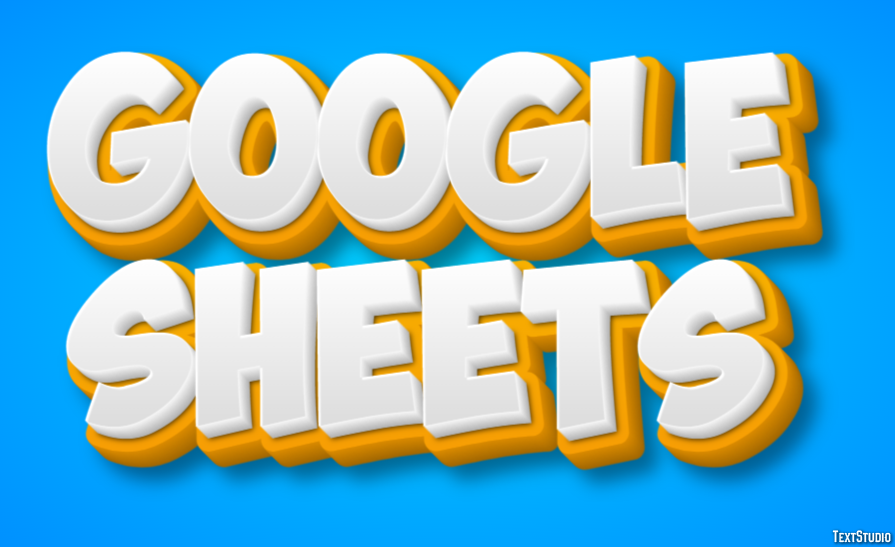 Google Sheets Efekt tekstowy