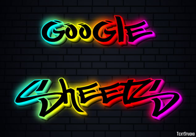 Google Sheets Efecto de Texto