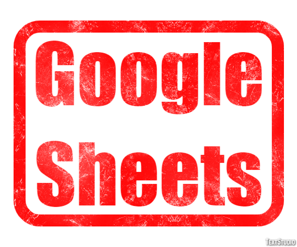 Google Sheets Efecto de Texto