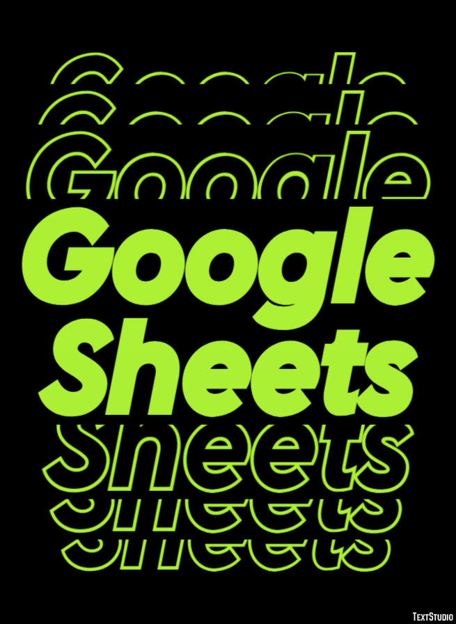 Google Sheets Efecto de Texto