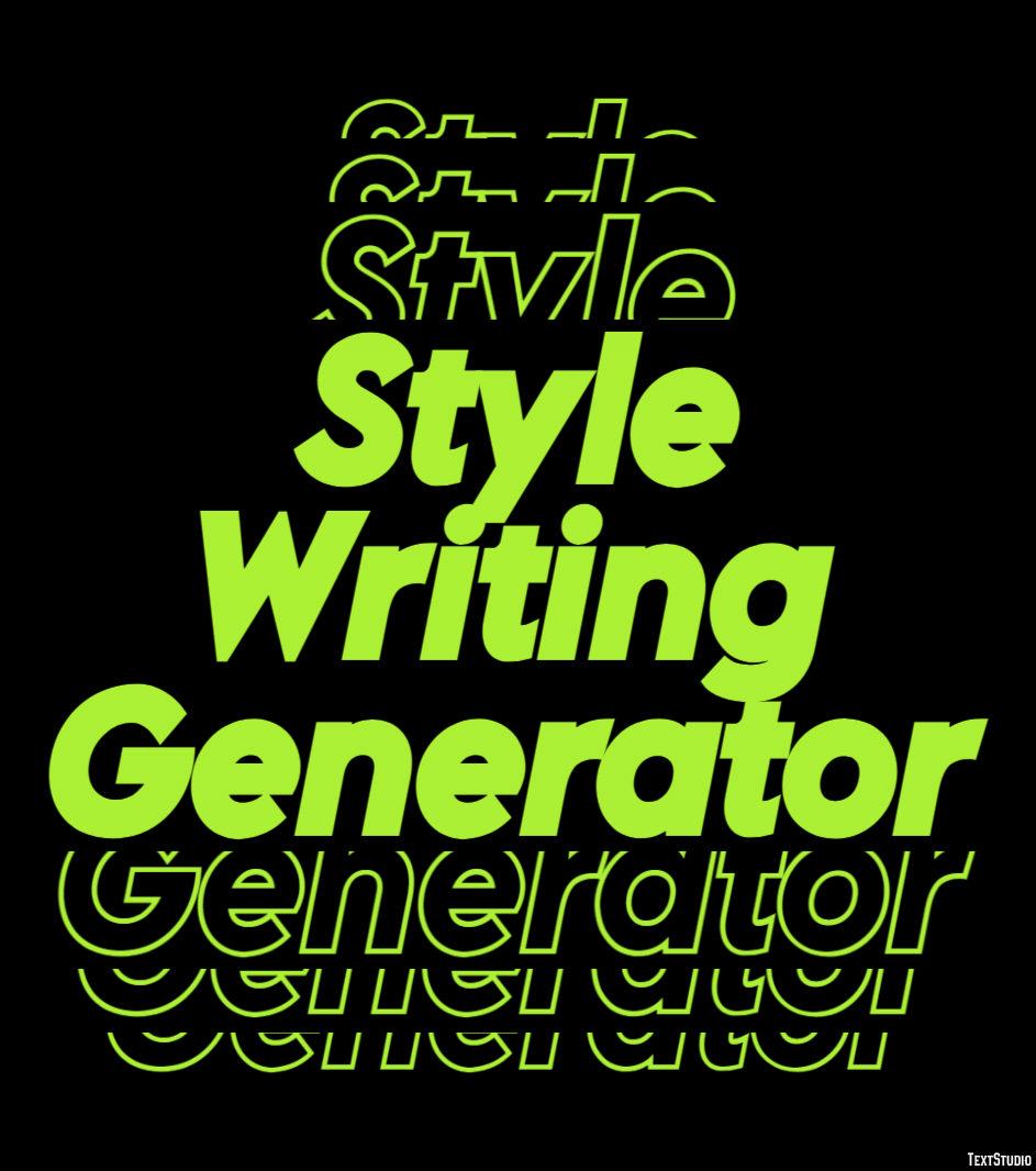 Style Writing Generator Metin Efekti