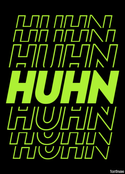 Huhn Texteffekt