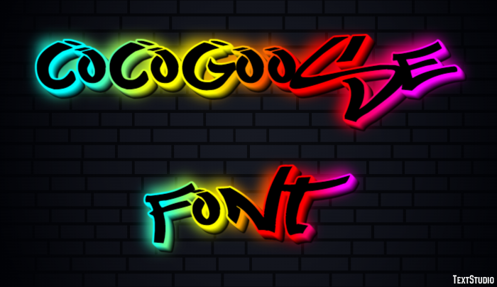 Cocogoose Font テキスト効果