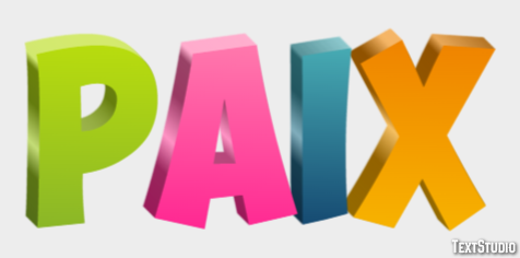 Paix Effet de texte