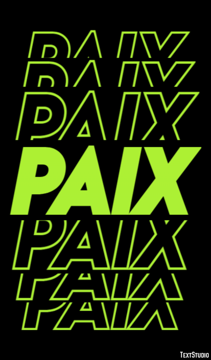 Paix Effet de texte