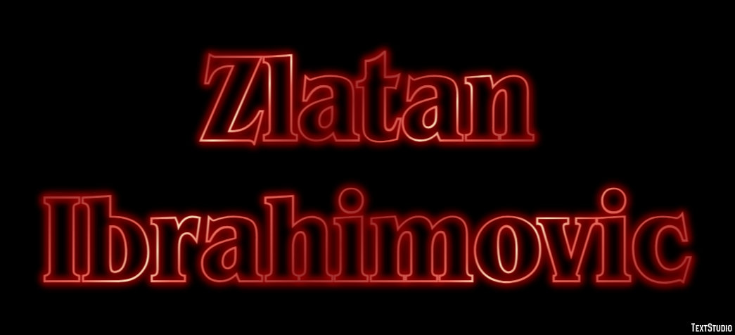 Zlatan Ibrahimovic Text Effect