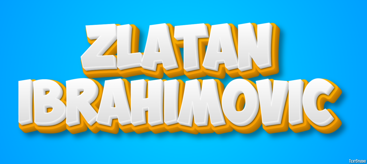 Zlatan Ibrahimovic Text Effect