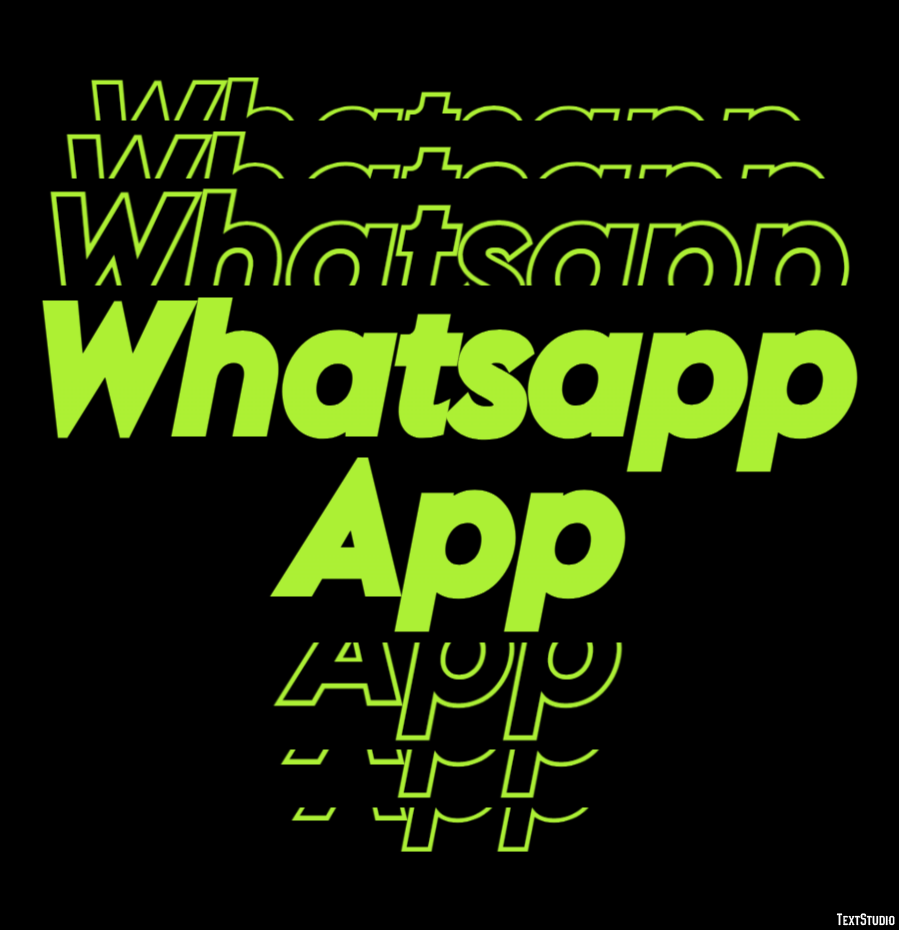 Whatsapp App Effetto testo