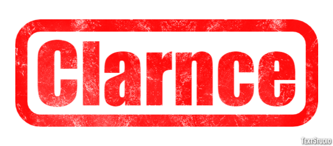 Clarnce Text effect