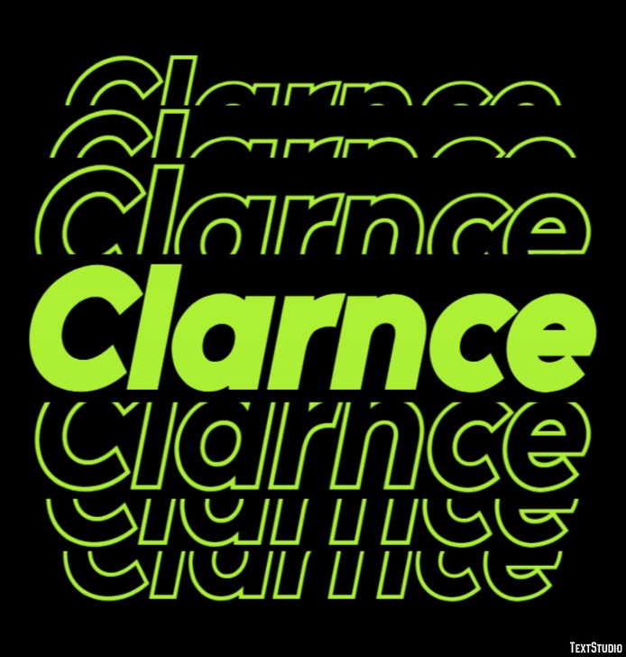 Clarnce Effetto testo