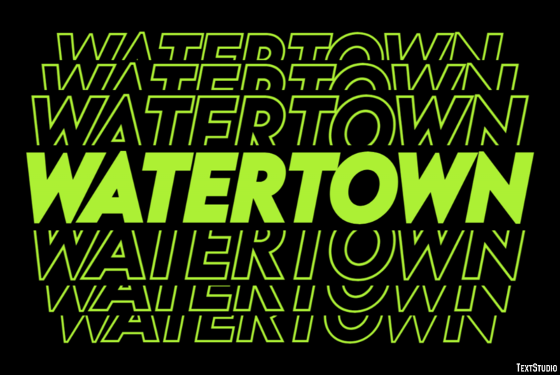 Watertown Efeito de texto