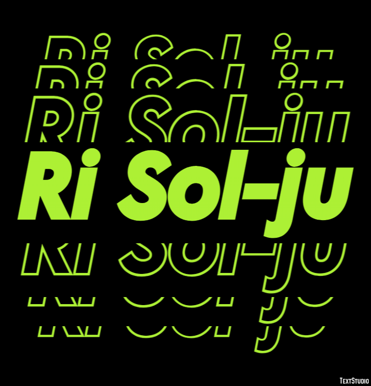 Ri Sol-ju Efeito de texto