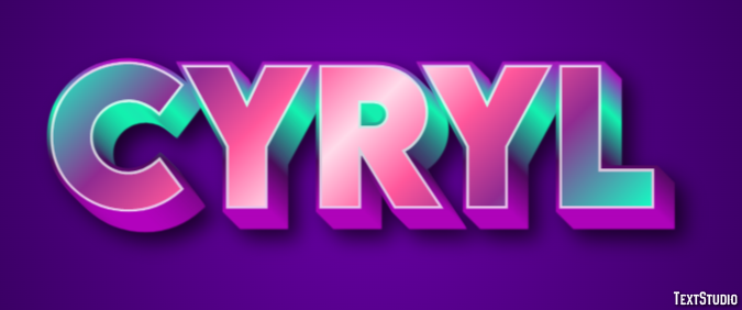 Cyryl Effetto testo