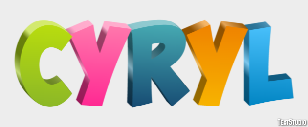 Cyryl Efekt tekstowy