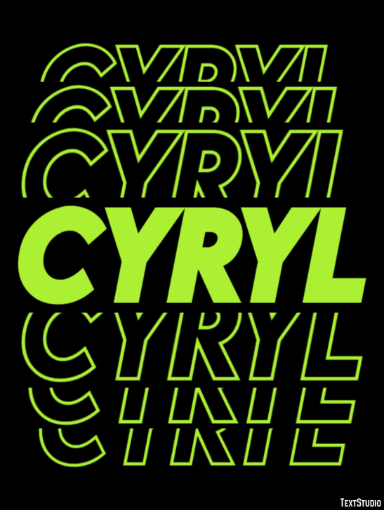 Cyryl Effetto testo