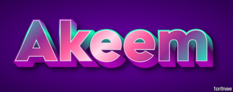 Akeem Texteffekt