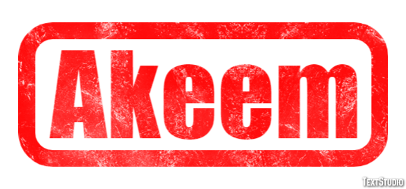 Akeem Efecto de Texto